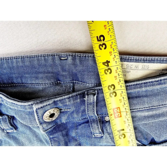 Diesel Size 26X27 Women's Skinzee Stretch Super Slim Skinny Regular Waist Jeans - Picture 12 of 13